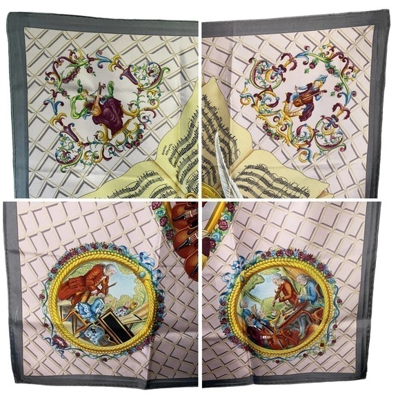 HERMES Hermès Silk Scarf  Hommage a Mozart Hermes Silk Scarf - Picture 3 of 16